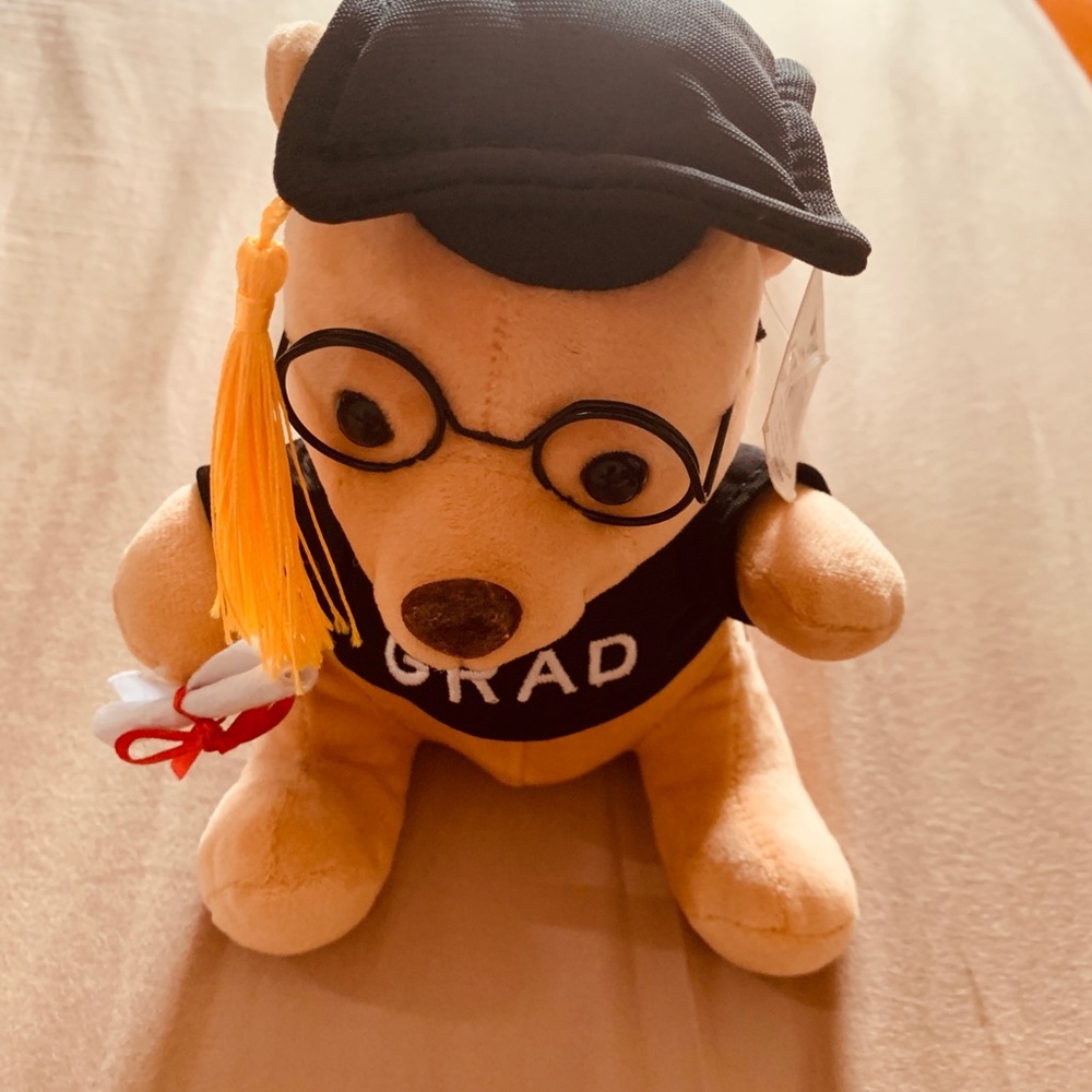 Graduation Teddy Bear with Cap and Gown - Tan